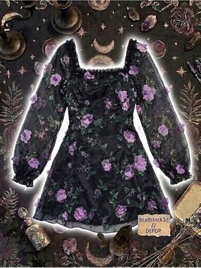 Sugar Thrillz x Dolls Kill MULTIPLE PROPOSALS MINI DRESS - BLACK